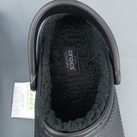 Crocs CLASSIC LINED Clog Comfortable Fur Slip On Men's Sizes 9-11 *New in Box* - Picture 4 of 8